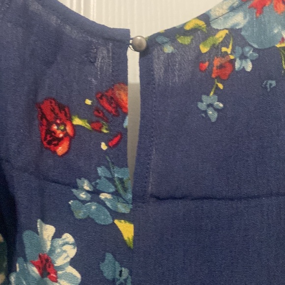 Navy Floral Print Romper - Picture 11 of 11